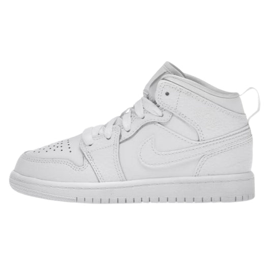 Onesizestore Jordan 1 Mid Triple White (PS) 640734 136