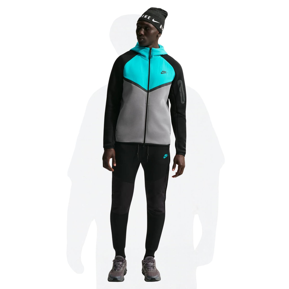 Onesizestore Completo Nike TechFleece Windrunner Full-Zip Jacket Pants IH4303 013 IH4302 084