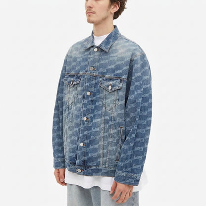 Onesizestore Giacca Balenciaga Large Fit Denim Jacket Indigo Ring Denim 675208 TMW37 443