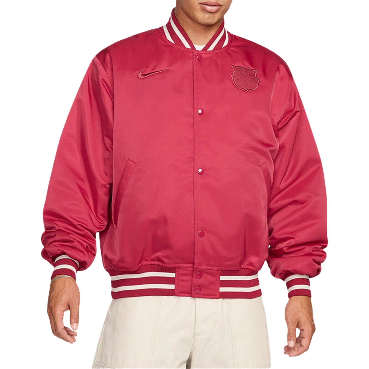 Onesizestore Giacca Nike FC Barcelona Dugout Home Satin Jacket FQ7785 620