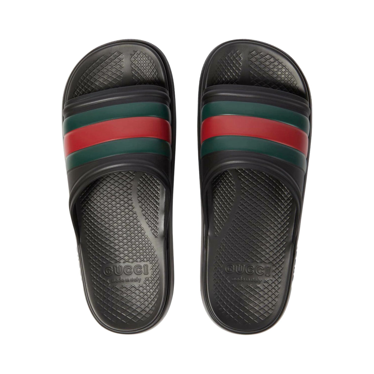 Onesizestore Gucci Sandalo Web Rubber Slides 780286 160