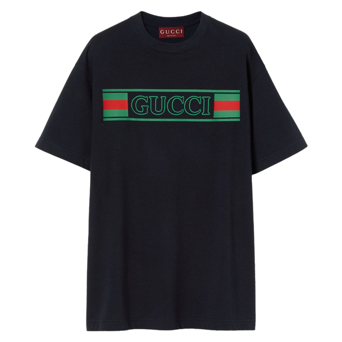 Onesizestore Gucci T-shirt In Jersey Di Cotone Stampa Banner Gucci Web 796395 XJG3P 4735