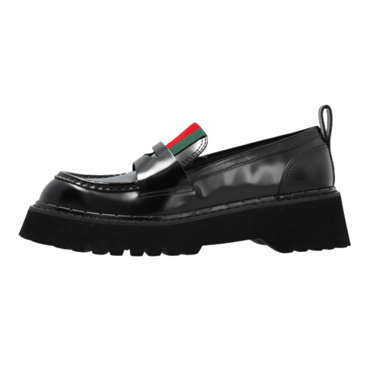 Onesizestore Gucci Women’s Leather Web Loafers 806399 AADIX 1060