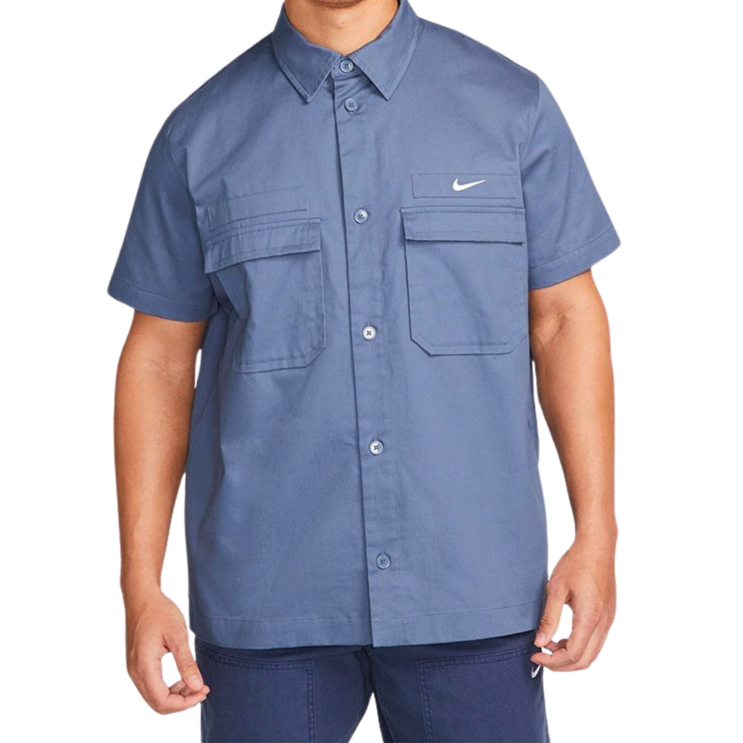 Onesizestore Nike Life Woven Military Short-Sleeve Button-Down Shirt DX3340 491