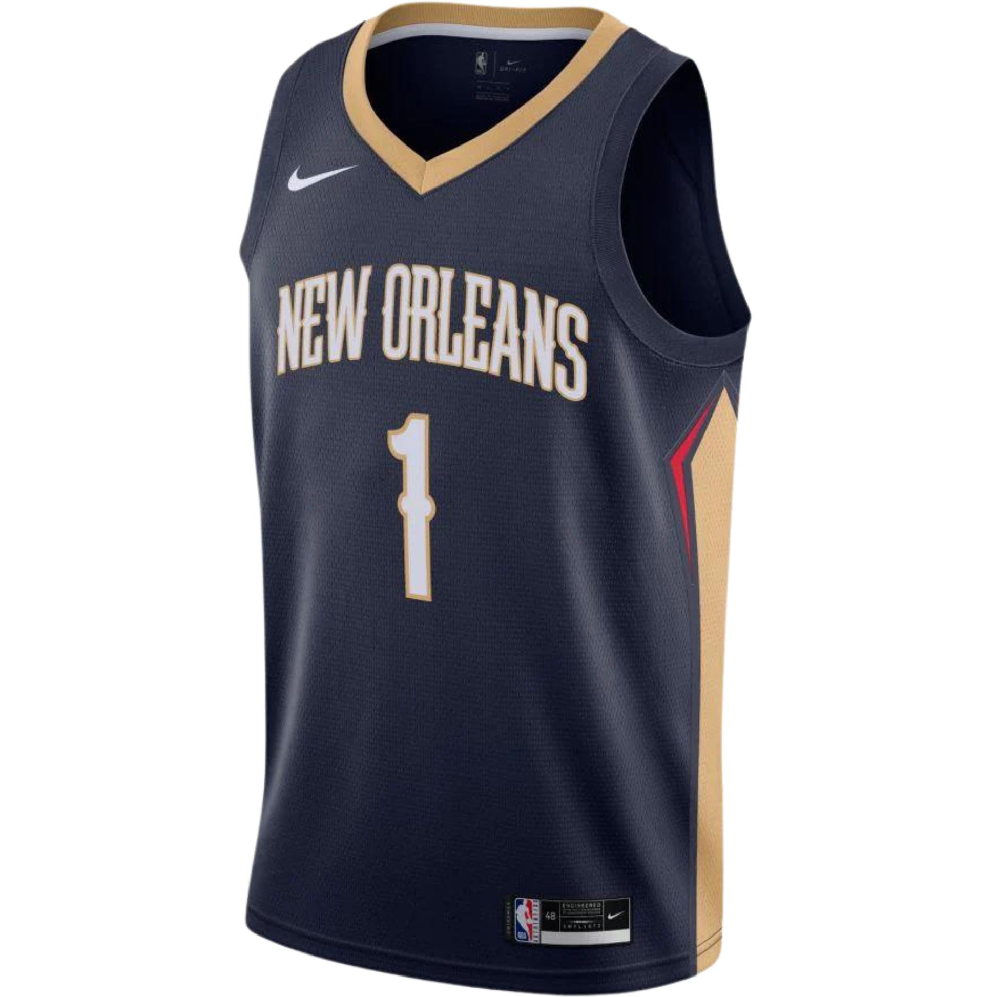 One Size Canotta Nike NBA Icon Edition Swingman Zion Williamson New Orleans Pelicans CW3674 424 S