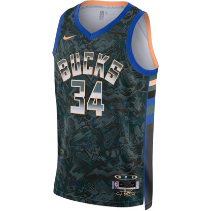 One Size Canotta Nike NBA Jersey Giannis Antetokounmpo Select Series Milwaukee Bucks DA6953 387