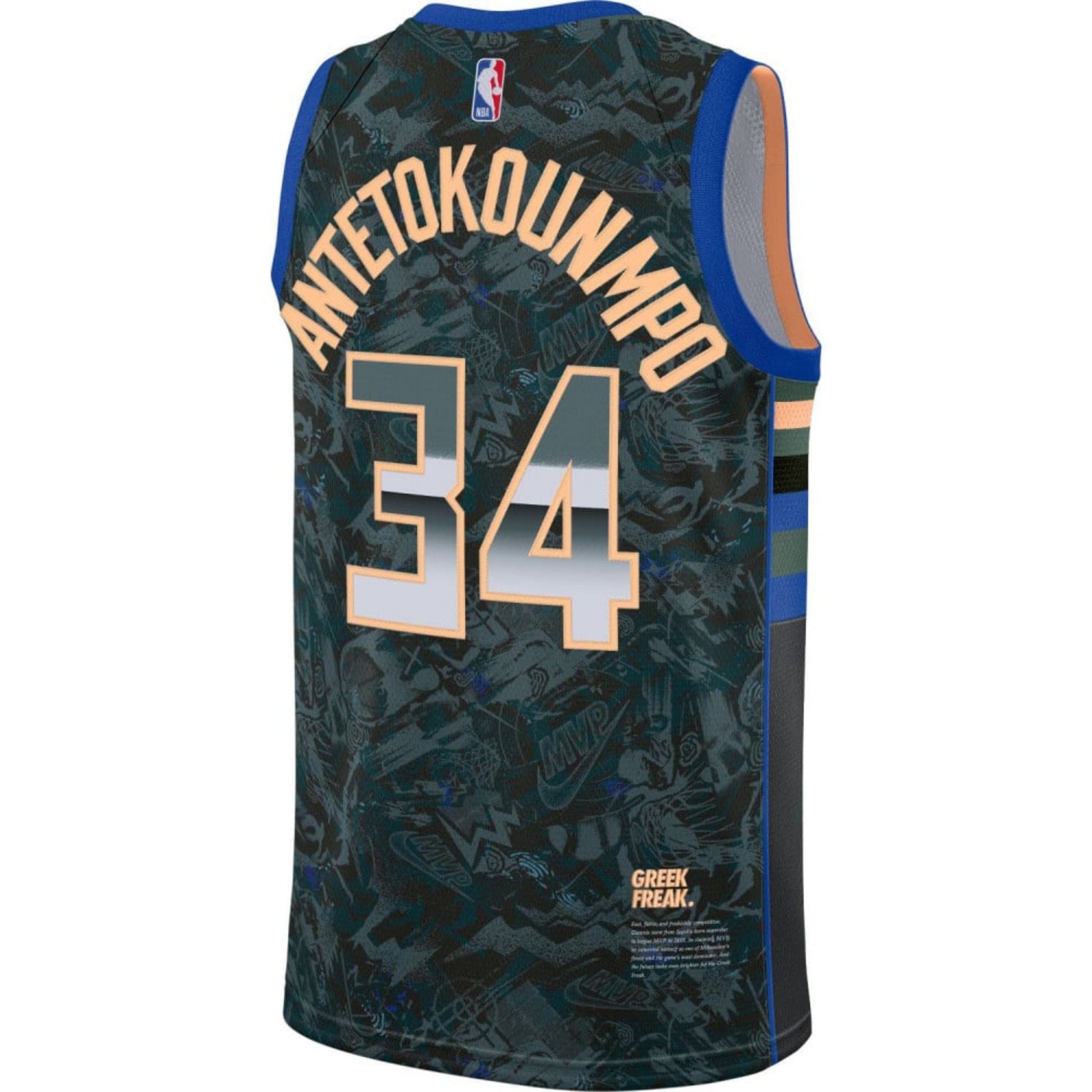 One Size Canotta Nike NBA Jersey Giannis Antetokounmpo Select Series Milwaukee Bucks DA6953 387