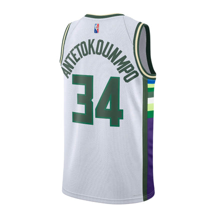 One Size Nike Giannis Antetokounmpo Milwaukee Bucks City Edition NBA Dri-fit DB4035 100